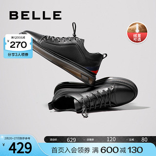 BeLLE 百丽 男士休闲皮鞋 7AV11CM0 黑色 43