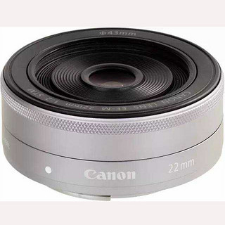 Canon 佳能 EF-M 22mm F2 STM 标准定焦镜头 佳能EF-M卡口 43mm 银色