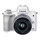 Canon 佳能 EOS M50 Mark II APS-C画幅 微单相机 白色 EF-M 15-45mm F3.5 IS STM 变焦镜头