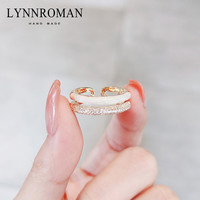 LYNNROMAN百搭简约双层戒指个性设计高级感开口戒2022新款潮指环