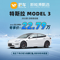 特斯拉中国 特斯拉 Model 3 2022款 后轮驱动版新车新能源汽车 订金