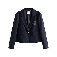 DUSHU 独束 女士小西装 23DS81037 藏青色 XXL