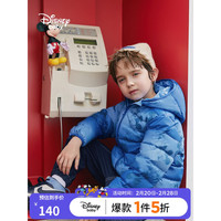 迪士尼(Disney)童装儿童轻薄羽绒服秋冬新款男女童宝宝洋气三防白鸭绒冬装外套 米奇蓝色渐变 130