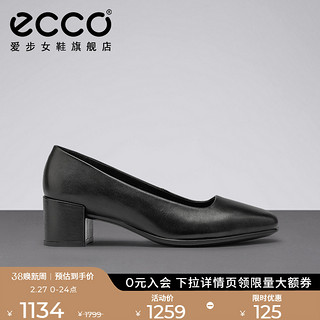 ecco 爱步 型塑系列 女士中跟单鞋 290503 黑色 37