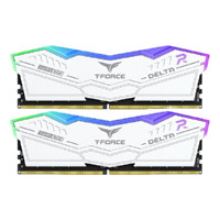 Team 十铨 DDR5 6400 RGB 台式机内存 灯条 白色 32GB 16GB*2