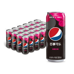 pepsi 百事 可乐无糖树莓味汽水细长罐 330ml*24罐