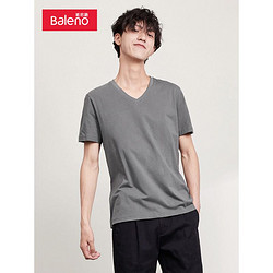 Baleno 班尼路 短袖纯色T恤 深蓝灰V.领2701 L