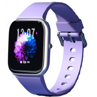 dido Y20 智能手表 1.85英寸 银色表壳 紫色硅胶表带（血压、血氧）