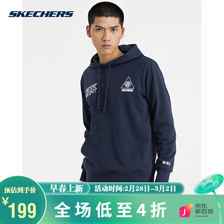 SKECHERS 斯凯奇 男子运动卫衣 L120M063/002Z 藏青色 L