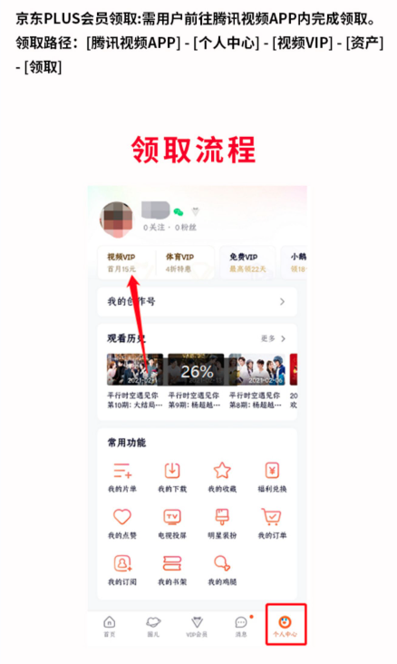 Tencent Video 腾讯视频 VIP年卡+京东PLUS年卡