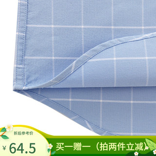 凡客诚品vancl新疆棉长袖衬衫男秋装商务休闲牛津纺棉衬衣打底衫上衣 天蓝白格 L