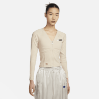 NIKE 耐克 Sportswear Air 女子罗纹全长拉链开襟长袖上衣 FD4797