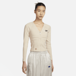 NIKE 耐克 Sportswear Air 女子罗纹全长拉链开襟长袖上衣 FD4797