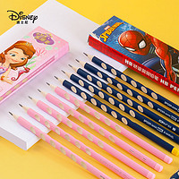 Disney 迪士尼 洞洞笔铅笔小学生hb2比三角杆儿童握姿笔素描2b铅笔一年级幼儿园学写字学习文具用品洞洞铅笔