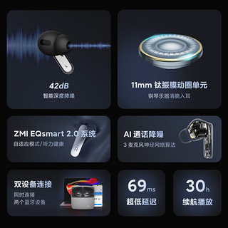 ZMI PurSpace 2 Pro 真无线主动降噪蓝牙耳机