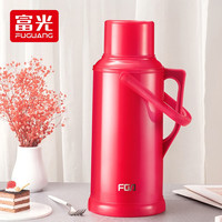 富光FGA保温壶家用热水瓶大容量玻璃内胆保温暖瓶学生宿舍办公开水瓶 玫红色 3.2L