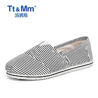 Tt＆Mm 汤姆斯 女士一脚蹬懒人帆布鞋 TM13010W
