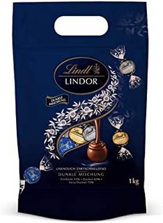 Lindt 瑞士莲 LINDOR 混合口味黑巧克力 约80个，1件装(1 x 1kg)