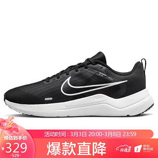 NIKE 耐克 Downshifter 12 男子跑鞋 DD9293-001 黑色/白色 43