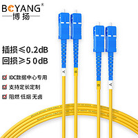 BOYANG 博扬 电信级光纤跳线SC-SC(UPC) 15米 单模双芯尾纤 Φ2.0跳纤光纤线网线BY-15112S