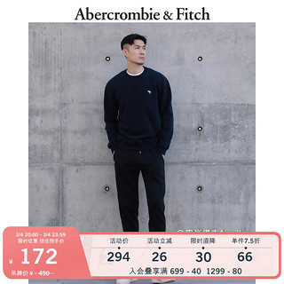 Abercrombie & Fitch 小麋鹿系列 男士圆领卫衣 491653-100