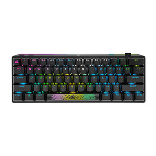 美商海盗船 K70 PRO MINI WIRELESS 61键 三模无线键盘 黑色红轴 RGB