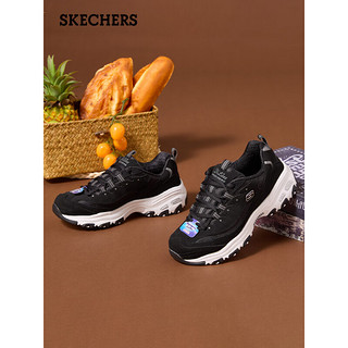 SKECHERS 斯凯奇 D'lites熊猫女款厚底时尚休闲鞋11930 黑色 37