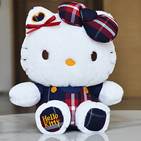 Hello Kitty 正版凯蒂猫公仔玩偶毛绒玩具送女生女友生日礼物20cm学院风