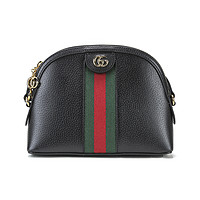 GUCCI 古驰 OPHIDIA系列 女士牛皮斜挎贝壳包 499621 DJ2DG 1060 黑色 小号