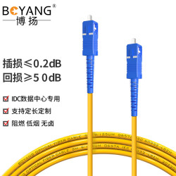 BOYANG 博扬 电信级光纤跳线sc-sc(UPC) 1米 单模单芯 Φ3.0阻燃低烟无卤跳纤光纤线 收发器尾纤BY-1111SM