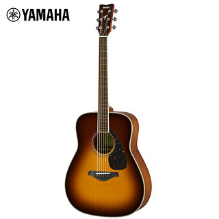 YAMAHA 雅马哈 FG820BS单板民谣吉它木吉他jita桃花芯背侧板棕色渐变41英寸