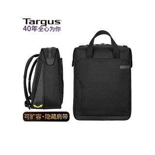 Targus 泰格斯 美国15-16英寸双肩手提两用电脑包学生书包时尚简洁轻便防泼水背包 黑色 609