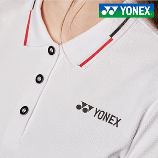 YONEX 新款尤尼克斯羽毛球服中国国家队比赛大赛比赛服情侣款 白色215133连衣裙 L