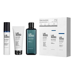 LAB SERIES 朗仕 男士护肤3件套装（保湿焕能爽肤水200ml+熬夜焕亮精华乳液50ml+多功能柔珠洁面乳/洗面奶100ml）+（赠 同款水30ml*5+乳20ml*2+洁面啫喱30ml*2+锋范乳液20ml+朗仕双肩包）