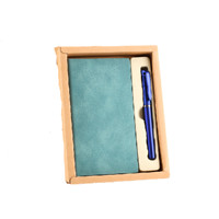 正哲 21-48 A6纸质笔记本 青色 单本装+中性笔 蓝色 单支装