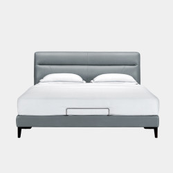 2元】顾家家居卧室家具_kuka 顾家家居 b168 北欧真皮床 常规款 1.