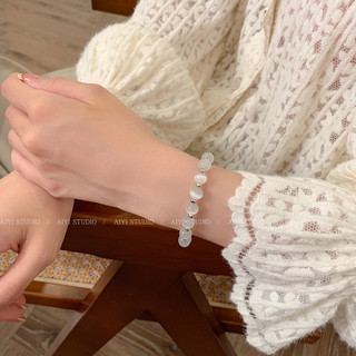 冰种猫眼石铃铛手链女款轻奢小众手串闺蜜精致串珠手饰2023年新款