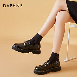 DAPHNE 达芙妮 【换鞋季】达芙妮时尚单鞋女休闲鞋2023春季新款百搭乐福单鞋玛丽珍鞋工作鞋