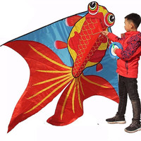 缔羽 潍坊风筝蝶尾红金龙鱼线轮初学者户外微风易飞儿童玩具
