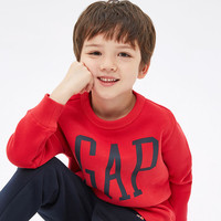GAP正品现货 春秋款 男婴幼儿童 圆领徽标 薄绒 套头卫衣 416759