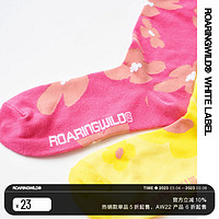 ROARINGWILD 咆哮野兽 黄色/粉红色FULA提花长袜