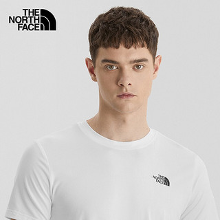 北面（The North Face） 短袖速干T恤男户外吸湿排汗春季上新|4NCR FN4/白色 XXXL/190