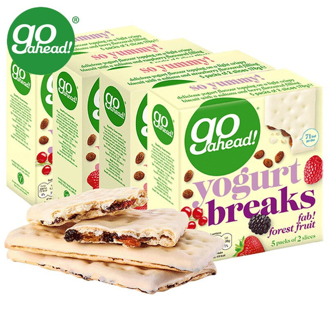 GO AHEAD 果悠萃 酸奶涂层饼干178g*2荷兰进口水果干夹心糕点代餐下午茶零食 樱桃果干178g(5小包)