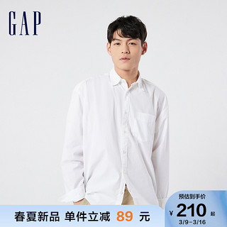 Gap 盖璞 男女装春季通勤府绸布衬衫963153 情侣休闲上衣运动外搭外套