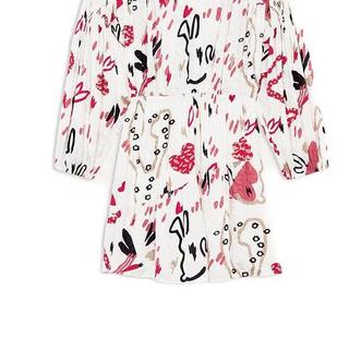 ba&sh 巴安斯 胶囊系列 女士短款连衣裙 1E23RILL 粉白 S