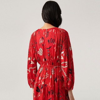 ba&sh 巴安斯 胶囊系列 女士短款连衣裙 1E23RILL 红色 L