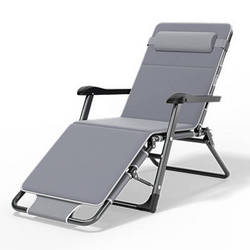 SOULE 索乐 躺椅折叠床 多档/标准方管灰+四季舒适垫