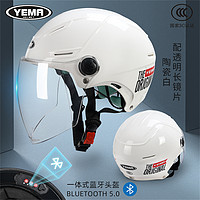 YEMA 野马 3C认证野马摩托车头盔男女士夏季四季智能一体式内置蓝牙耳机头盔
