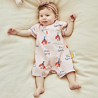 babycare旗下新生儿衣服夏季纯棉纱布婴儿夏季薄款连体衣