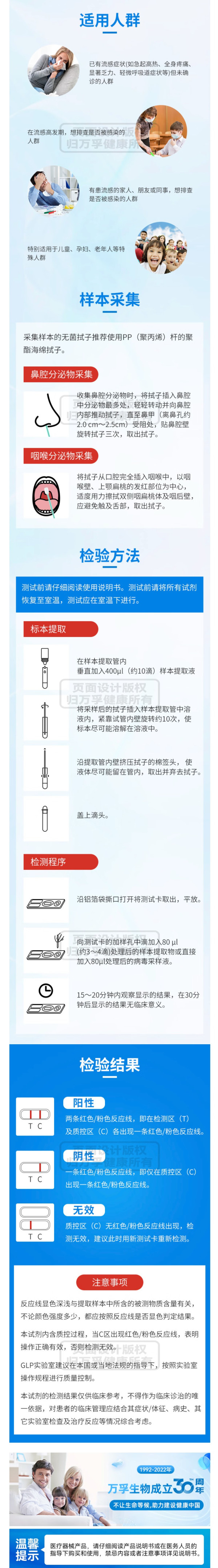 Wondfo 万孚 甲型流感病毒抗原检测试剂盒 1盒